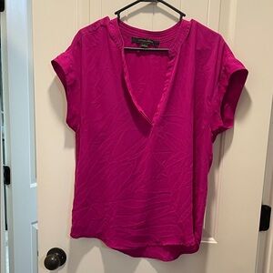 Cynthia Steffe Magenta Short Sleeve Blouse